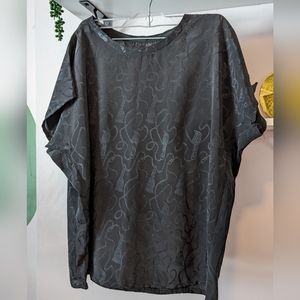 Large black patterned top
